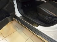 Peugeot 4008 2012-2017 гг. Накладки на пороги из нержавеющей стали NataNika Premium (4 шт) фото 1