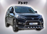 Honda CRV 2012-2016 гг. Передняя Защита WT003-ST-V2 (Нержавейка) фото 2