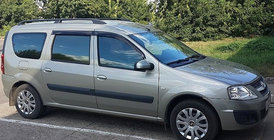 Dacia Logan MCV 2004-2014 гг. Ветровики на окна (4 шт, Cobra) фото 1