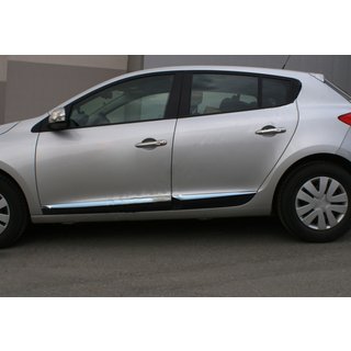Дверные молдинги нержавейка (HB, 4 шт) Renault Megane III 2009-2016 гг. фото 4