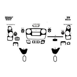 Накладки на панель приборов (полный комплект) Nissan NV400 2010-2024 гг. фото 2