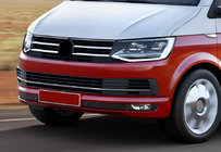 Volkswagen T6 2015-2024 гг. Накладки на решетку бампера 2015-2019 (3 шт, нержавейка) фото 1