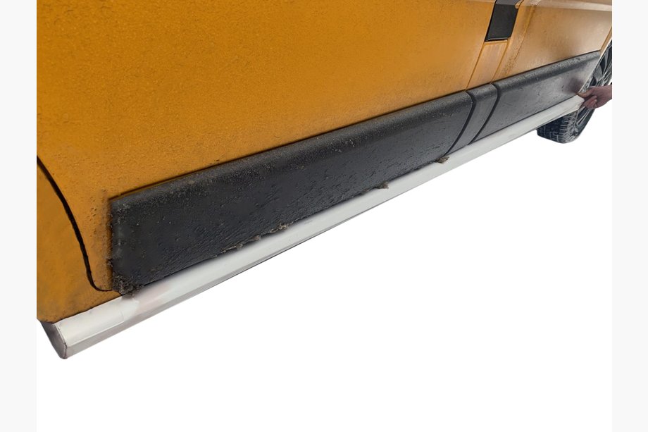 Nissan Primastar 2002-2014 гг. Боковые пластиковые пороги (короткая база, 2 шт, грунтованные) Image