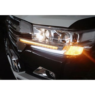 Реснички на фары с LED (2016↗) Toyota Land Cruiser 200 2007-2021 гг. фото 3