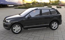 Volkswagen Touareg 2010-2018 гг. Боковые пороги RedLine V1 (2 шт., алюминий) фото 2