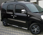 Renault Kangoo 2008–2020 гг. Боковые трубы BB002 (2 шт., нержавейка) 60 мм, длинная база фото 1
