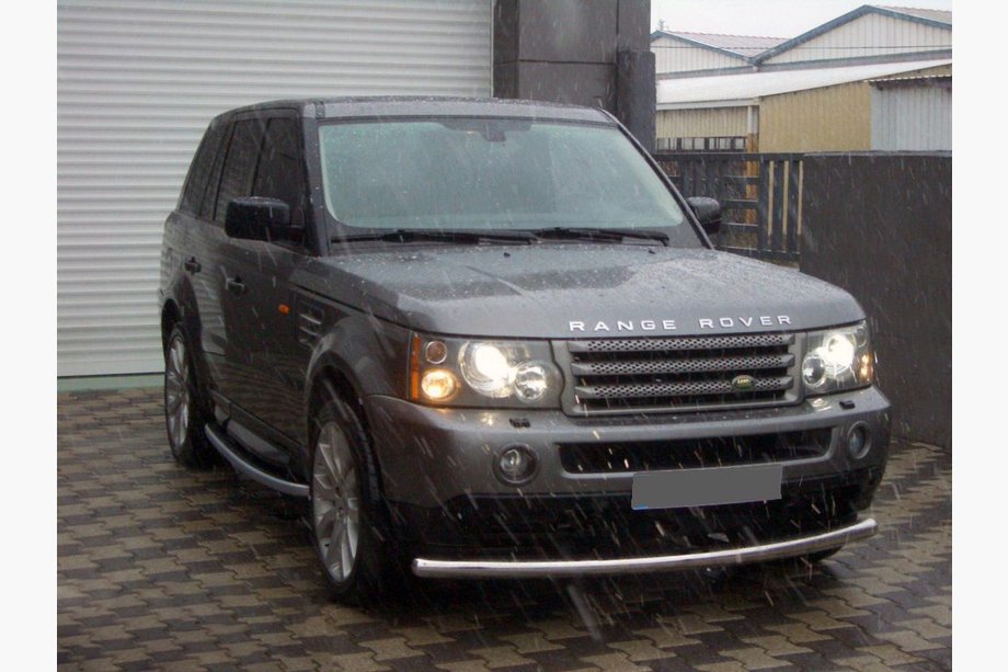 Range Rover Sport 2005-2013 гг. Передняя одинарная защита (нержавейка) Image