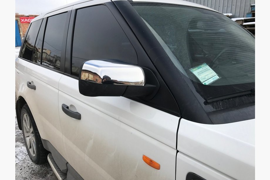 Range Rover III L322 2002-2012 гг. Накладки на Зеркала (2 шт, Нержавеющая Сталь) Carmos - Турецкая Нержавеющая Сталь Фото 2