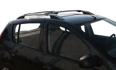 Renault Sandero 2007-2013 гг. Рейлинги Skyport GREY фото 2
