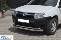 Renault Duster 2008–2017 гг. Передняя защита ST017 (нержавейка) фото 2