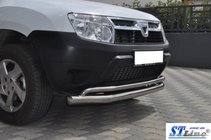 Renault Duster 2008–2017 гг. Передняя защита ST017 (нержавейка) фото 3