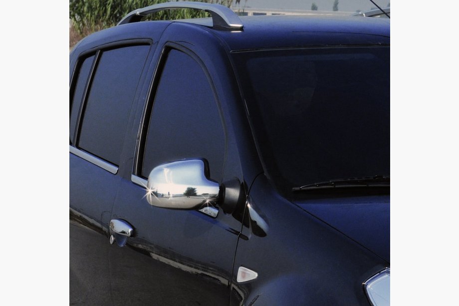 Dacia Logan MCV 2004-2014 гг. Хромированные Накладки на Зеркала (2 шт.) Carmos - Хромированный пластик Image