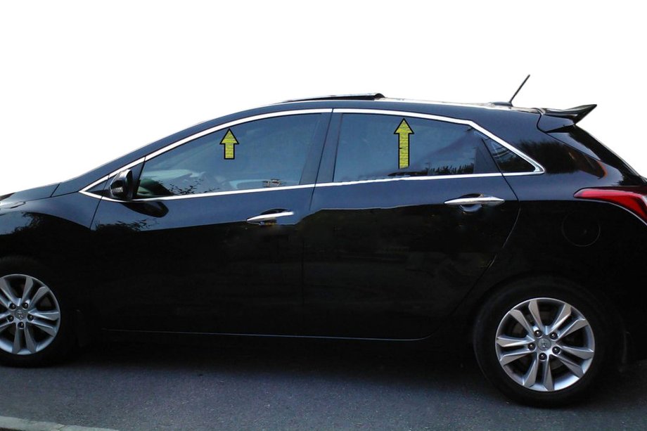Hyundai I-30 2012-2017 гг. Верхние Молдинги Окон (HB, Нержавейка) Image