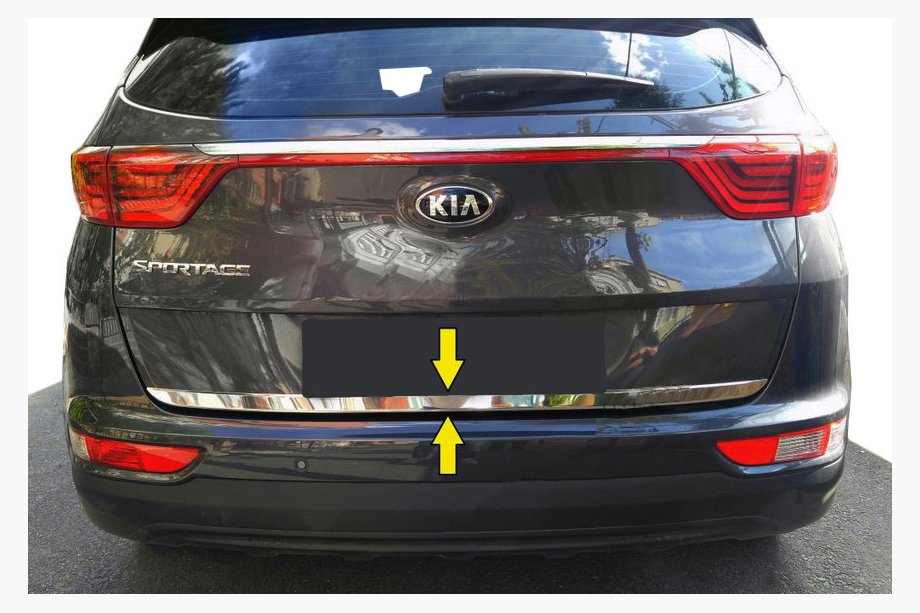 Kia Sportage 2015-2021 гг. Накладка на задний бампер нержавеющая сталь Image