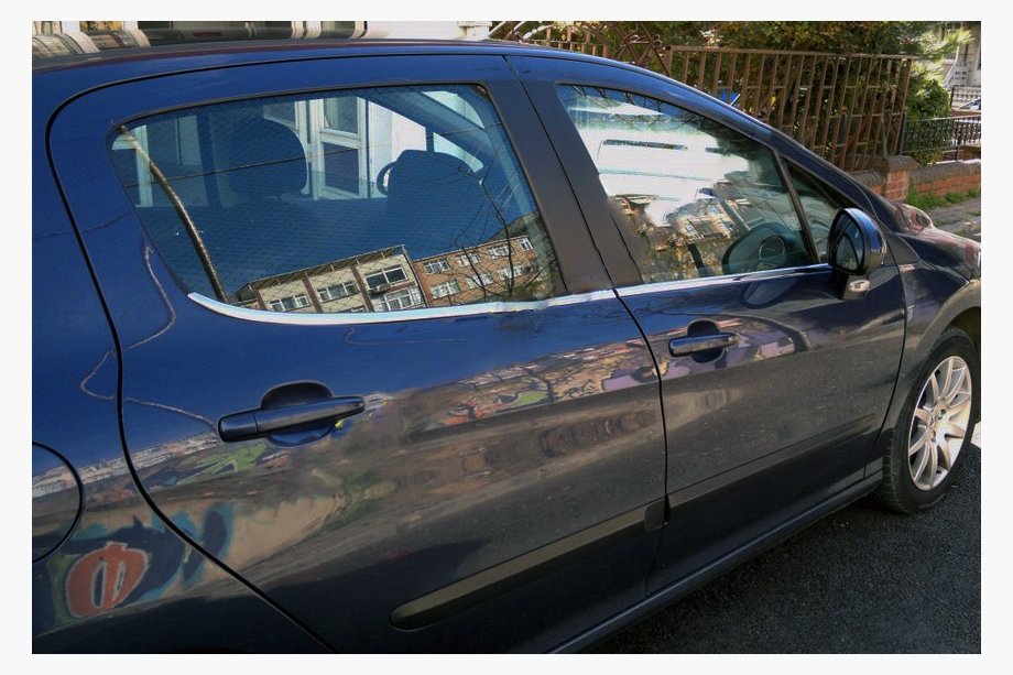 Peugeot 308 2007-2013 гг. Молдинги на стекла (4 шт, нержавейка) Image