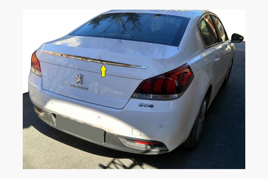 Peugeot 508 2010-2018 гг. Верхняя Хромированная Накладка (Нержавейка) Image
