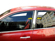 Renault Megane II 2004-2009 гг. Накладки на стойки из нержавеющей стали (2 шт) фото 1