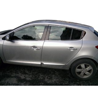 Верхние молдинги окон (HB, 6 шт, нержавейка) Renault Megane III 2009-2016 гг. фото 1