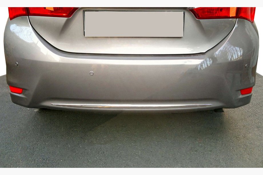 Toyota Corolla 2013-2019 гг. Накладка на задний бампер нержавейка Image