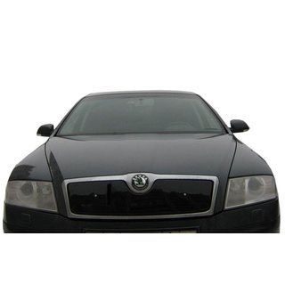 Зимняя накладка на решетку радиатора (верхняя) Skoda Octavia II A5 2006-2010 гг. фото 4