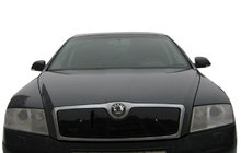 Skoda Octavia II A5 2006-2010 гг. Зимняя накладка на решетку радиатора (верхняя) фото 4