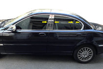 Jaguar X-Type 2001-2009 гг. Накладки на стойки из нержавеющей стали фото 1