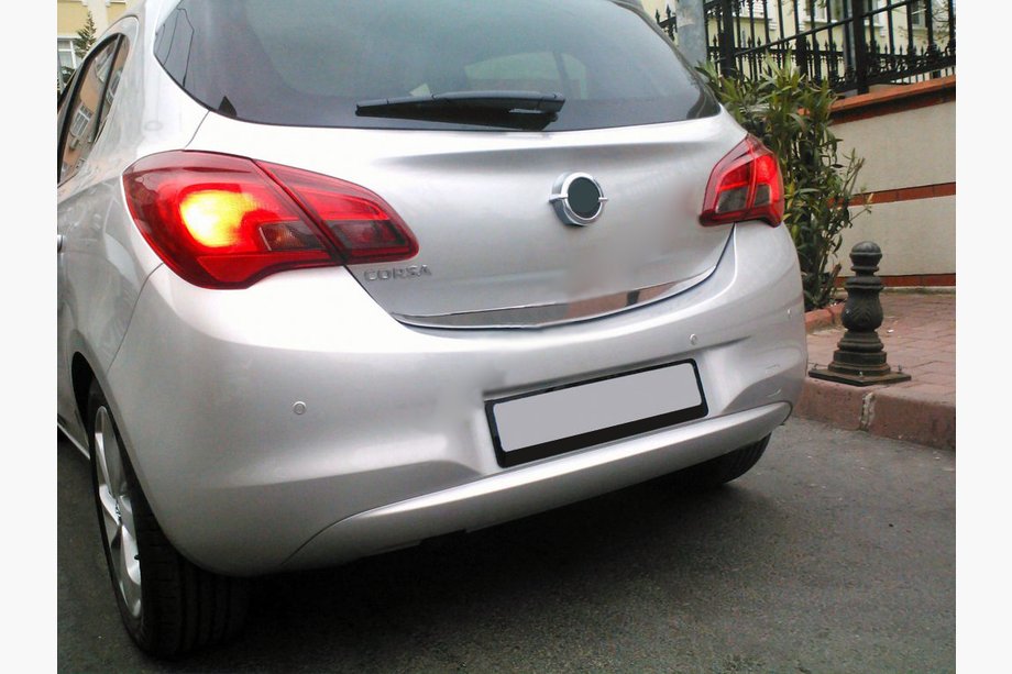 Opel Corsa E 2015-2019 гг. Накладка на багажник нержавейка Image