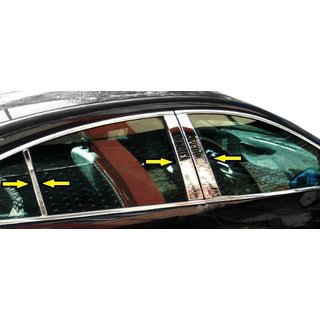 Накладки на дверные стойки из нержавеющей стали Opel Insignia 2017-2022 гг. фото 4