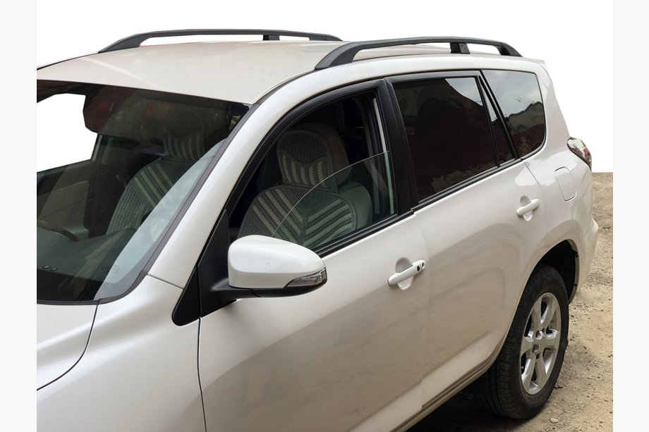 Toyota Rav 4 2006-2013 гг. Рейлинги Черные Турецкие Короткая база, пластиковые ножки Image