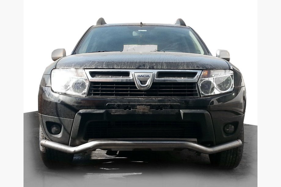 Dacia Duster 2008-2018 гг. Передняя защита ST012 (нержавейка) Image