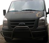 Ford Transit 2000–2014 гг. Передний кенгурятник с усами WT021 (2006-2014, нержавейка) фото 1