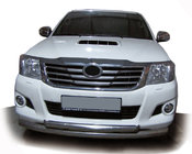 Toyota Hilux 2006-2015 гг. Передняя защита ST014-1 (нерж. сталь) фото 1