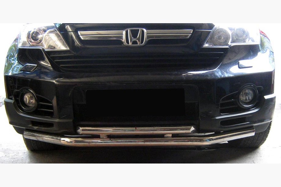 Honda CRV 2007-2011 гг. Передняя защита ST014 (нержавейка) Image