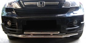 Honda CRV 2007-2011 гг. Передняя защита ST014 (нержавейка) фото 1