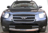Hyundai Santa Fe 2 2006-2012 гг. Передняя Защита ST008-Oval (Нержавейка) фото 1