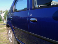 Renault Logan I 2005-2008 гг. Хромированные Накладки на Ручки (4шт, Нержавейка) OmsaLine - Итальянская Нержавейка фото 1