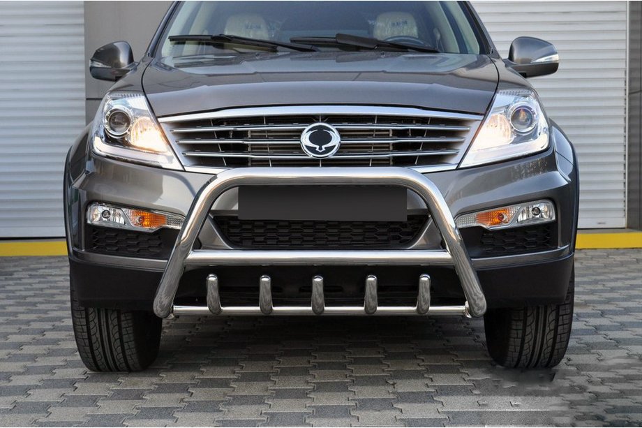 SsangYong Rexton I 2001-2017 гг. Кенгурятник WT003 (нержавейка) Image