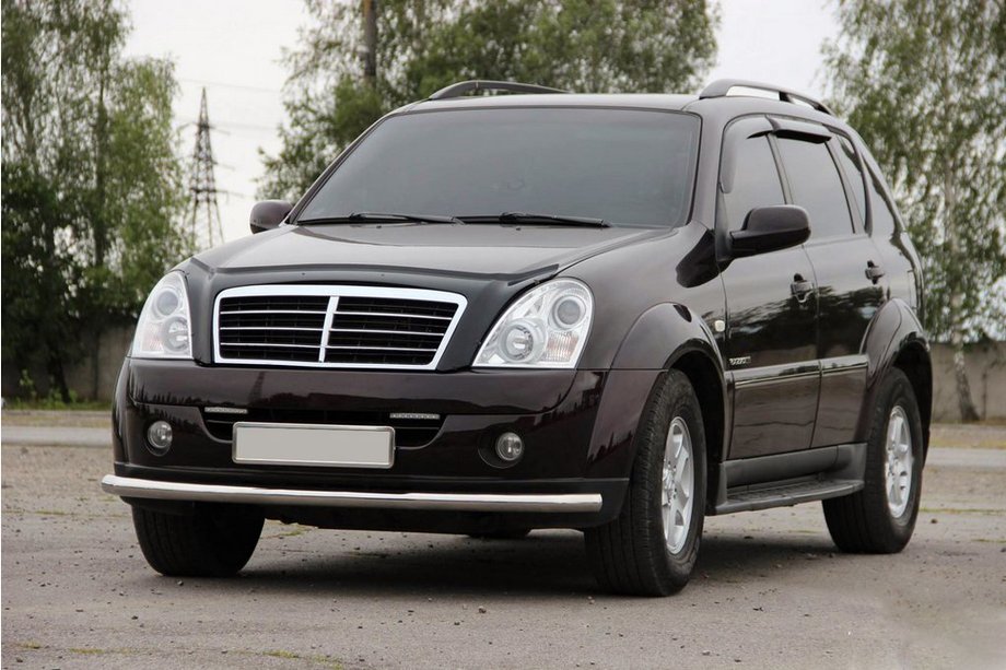 SsangYong Rexton I 2001-2017 гг. Передняя защита ST008 (нержавейка) Image
