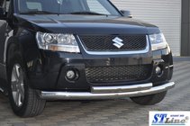 Suzuki Grand Vitara 2005-2017 гг. Передняя двойная дуга 60/42мм нержавейка фото 7