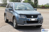 Suzuki Grand Vitara 2005-2017 гг. Передняя двойная дуга 60/42мм нержавейка фото 9
