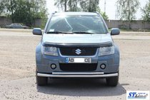 Suzuki Grand Vitara 2005-2017 гг. Передняя двойная дуга 60/42мм нержавейка фото 10