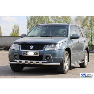 Передняя защита ST015 (нерж. сталь) Suzuki Grand Vitara 2005-2017 гг. фото 2