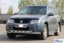 Suzuki Grand Vitara 2005-2017 гг. Передняя защита ST015 (нерж. сталь) фото 2