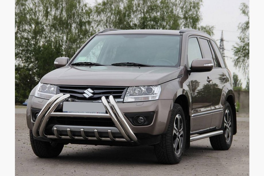 Suzuki Grand Vitara 2005-2017 гг. Передняя дуга полиуретан (высокая) Image