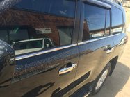 Toyota Land Cruiser 200 2007-2021 гг. Молдинги на стекла (6 шт, нержавейка) Carmos - Турецкая Нержавеющая Сталь фото 8