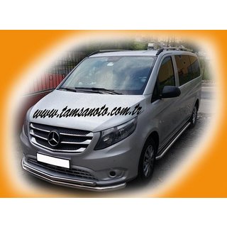Передняя защита ST014 (нержавейка) Mercedes Vito/V-class W447 2014- гг. фото 2
