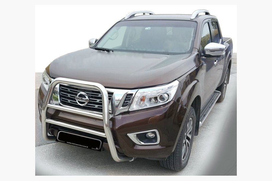 Nissan Navara/NP300 2016- гг. Защита переднего бампера WT018 (нержавейка) Image