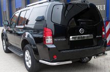 Nissan Pathfinder R51 2005-2014 гг. Задняя дуга AK003 (нержавейка) фото 1