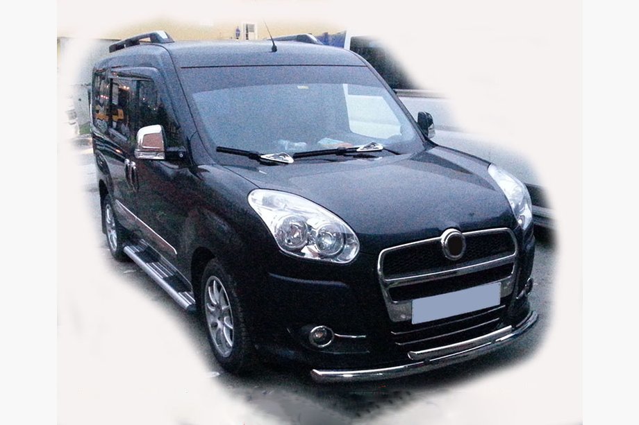 Opel Combo 2012-2018 гг. Передняя защита ST014 (нержавейка) 60/42 мм Image