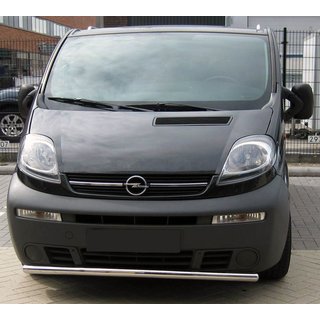 Передняя защита ST008 (нержавейка) Opel Vivaro 2001–2015 гг. фото 1